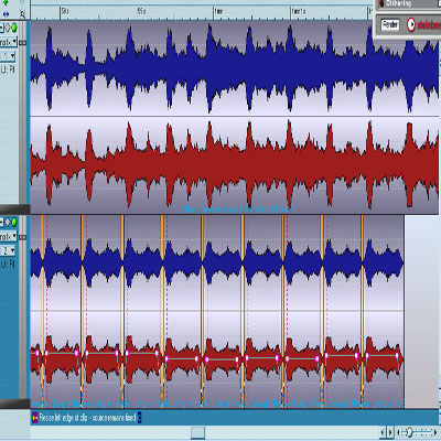 El editor de audio herramienta en las mezclas musicales