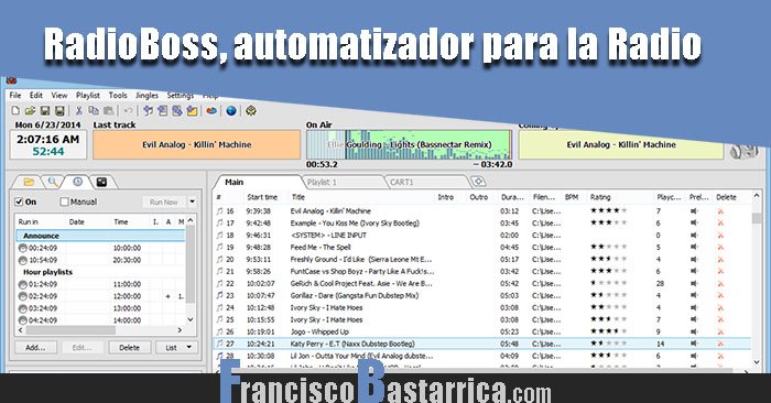 Automatización de la Programación de la emisora de Radio archivos - Francisco Bastarrica, Técnico de e Imagen